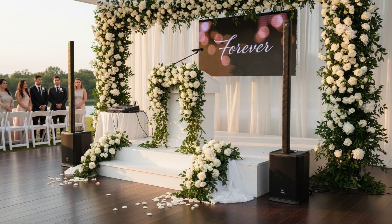 pa speakers for rent, pa speakers for wedding ceremony